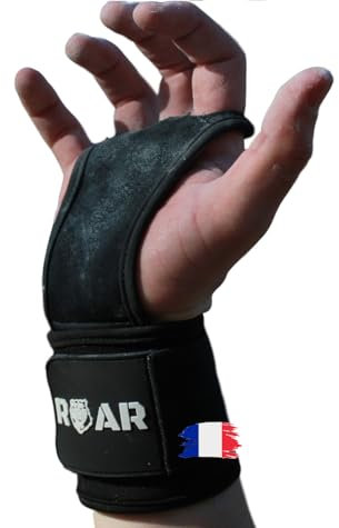 Roar® Crossfit Handschuhe, Hand Grip, Crossfit Grips, Piloxing Handschuhe, Grips Crossfit, Rep Ahead, Riemchen Turnen, Handschutz, Fitness, Wodies, Calisthenics, Weightlifting, Gym, Bars (XL)
