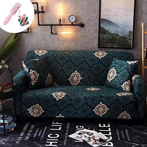Morbuy Elastisch Sofa Überwürfe Sofabezug, Ecksofa L Form Stretch Antirutsch Armlehnen Großzügig Sofahusse Sofa Abdeckung Hussen für Sofa Couchbezug Sesselbezug (3 Sitzer,Vintage grün)