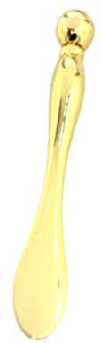 PRETYZOOM Kleine Metall Spatel Kosmetik Mini Löffel Scoop Cremespatel Make Up Spatel Anti-Falten Roller Gesicht Massage Stick Golden