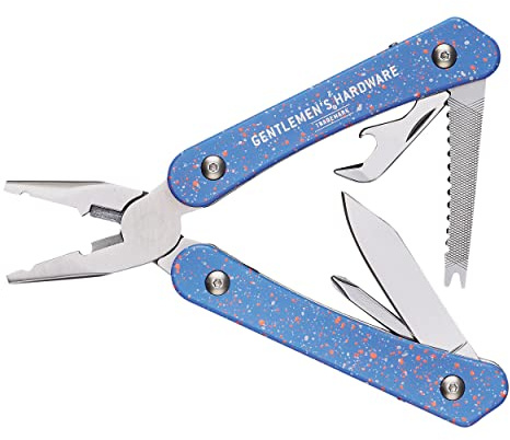 Gentlemen's Hardware 9-in-1 Fishing Multi-Tool, Stainless Steel, Blue