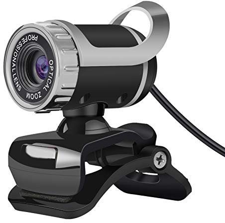 1080P-Webkamera, HD 2MP-Webcam mit Mikrofon, drehbare USB-Computerkamera, für PC-Videokonferenzen/Anrufe/Spiele, für Windows 2000 / XP / 7/8/10 / Vista32bit, für MAC, für Android TV(Silber)