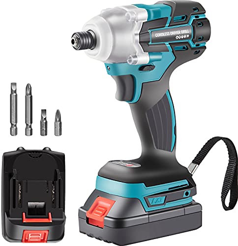 VEVOR Taladro Atornillador a Batería, 20 V Destornillador Eléctrico, 0-2900 RPM Taladro Destornillador Inalámbrico con Batería 2 Ah Taladro Destornillador Eléctrico Par Máxima 140 Nm