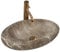 Rea Waschbecken Waschtisch Aufsatzwaschbecken Keramik Handwaschbecken Aufsatz Waschschale Oval Stein 49x31 Braun