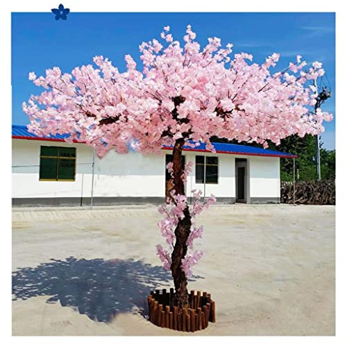 QIFFIY kunstbaum Rosa künstlicher Kirschbaum, Simulationsbaum for Hochzeit Innen-Outdoor-Dekoration, Massivholzkofferraum und künstliche Blütenblätter Kunstpflanze (Color : 100 * 150cm)