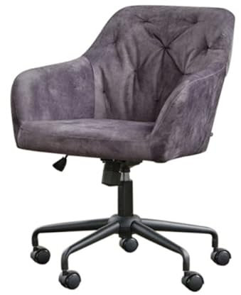 KAWOLA Schreibtischstuhl Bürohocker Kaya Arbeitshocker Drehhocker Rollhocker Rollstuhl Bürostuhl mit Armlehnen stufenlos höhenverstellbar aus Samt Velvet