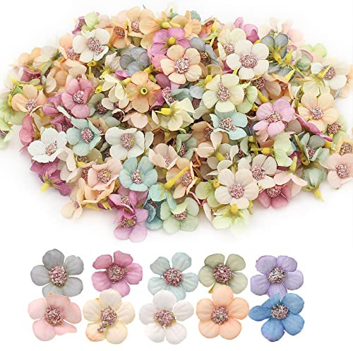 Gotetiso Gänseblümchen Deko 150 Stück Kunstblumen Deko Künstliche Blumen Mini Gänseblümchen Blütenköpfe Künstliche Blumenköpfe Bunt Seide Kunstblumen Köpfe Deko für Hochzeit Party 2cm 2.5cm
