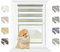 MARDOM Doppelrollo - Rollos für Fenster Ohne Bohren - Duo Rollo Tag und Nacht - Rollo Ohne Bohren - Doppelrollo Klemmfix, Fensterrollo Innen (Hellgrün, 45x140 cm (Stoffbreite: 41)