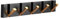 Spotact Wandgarderobe 70 Grad 5 Haken Aufhänger Schwarz Goldenes Metall Handtuchhalter 36x5x1,5 cm Rostfreier Kleiderhaken für Eingangsbereich Badezimmer Schlafzimmer Küche (T1 5 Haken, Schwarz Gold)