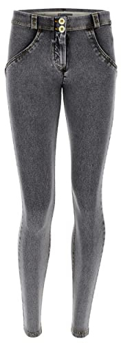 Freddy - Jeggings Push Up WR.up® Superskinny Jersey-Denim Organisch, Dunkel, Large, Denim
