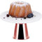 ECHTWERK Elegante plato de tarta de mármol con pie para servir comida, fruta, queso y postres, para fiestas o bodas, edición cobre, Ø 22 cm