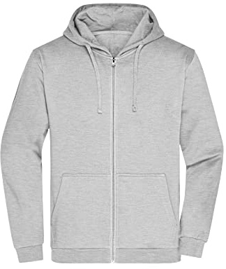 James & Nicholson Herren Basic Kapuzen-Sweatjacke - Klassische Sweatjacke mit Kapuze und Kordelzug