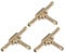 QUARKZMAN 3pz 4mm 0.16 Ottone Auto Barb Tubo Flessibile Raccordo T Forma 3 Vie Connettore