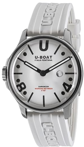 U-Boat Darmoon Herren Uhr analog Schweizer Quarzwerk mit Silikon Armband 9542
