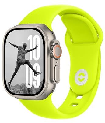 DONEGANI SB para Correa Apple Watch Se Ultra 2 40mm 44mm 46mm 42mm 45mm 41mm 38mm 49mm Series 10 9 8 7 6 5 4 3 Mujer Hombre Original Pulsera Strap Amarillo Fluorescente