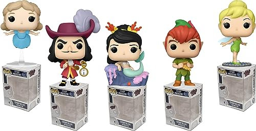 Funko Peter Pan 70th Anniversary + Protector: Pop! Disney Vinyl Figure (Bundled with ToyBop Box Protector Collector Case) (Set of 5)
