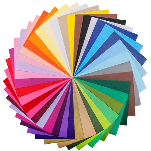 Semoss 500 Feuilles Papier de Soie Coloré,40 Couleurs Papier de Soie d'Emballage en Vrac 20X29cm pour Loisirs Créatifs,Emballage Cadeau Artisanat Décoration Halloween Noël Fête Mariage