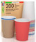 200 Bicchieri in Carta 200ml Mix Essentials Ecologici Biodegradabili Monouso, Made in Italy Asporto Bevande Calde Acqua, MIX di Colori Blu Avana Rosso Bianco - Prodotto e Confezionato in Italia