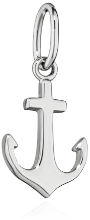 NKlaus Kettenanhänger Anker, 925 Silber, rhodiniert, 14x8mm | Der rhodinierte Kettenanhänger aus 925 Silber zeigt einen Anker