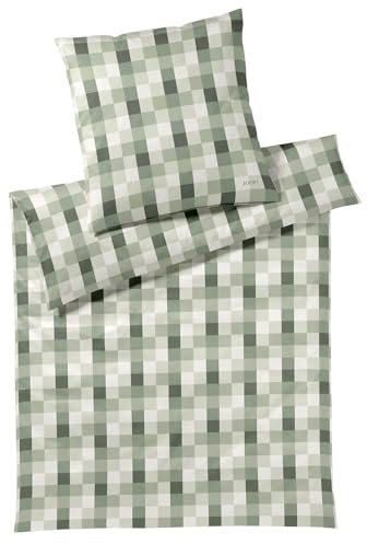 Joop! Mako-Satin Bettwäsche Mesh sage 1 Bettbezug 140 x 200 cm + 1 Kissenbezug 70 x 90 cm