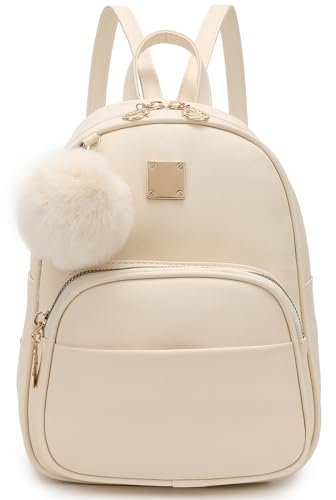 BAG WIZARD Mini-Rucksack für Mädchen, Teenager, Geldbörse, veganes Leder, kleine Rucksäcke, Weiss/opulenter Garten, Small, Kawaii Mini Rucksack