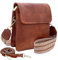 ehsbuy Handytasche zum Umhängen Damen Vegan Leder Crossbody Kleine Handy Umhängetasche mit 1 Verstellbarem Breitem Riemen und 1 Lederriemen Damen Geldbörse Schultertasche