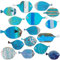 Spiareal 15 Stück Holzfische, nautische Wanddekoration, Holzschule der Fische, Wandkunst, Vintage, zum Aufhängen, Strand, Wandkunst, Dekoration, Ozean, Küste, Thema, Fischornamente für Zuhause, See,