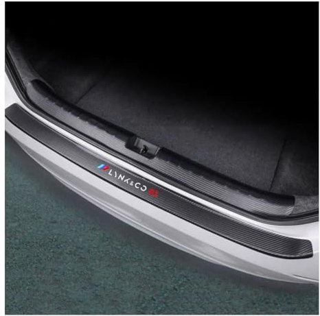 Generisch Kohlefaser Ladekantenschutz Aufkleber für LYNK CO 01, Auto Stoßstangenschutz Folie Kofferraum Türschwelle Kante Kratzfeste Zierstreifen