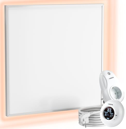 UMBRELLA® CF Infrarot Wandheizung 60×60 cm 360 W mit TH20 Funk-Thermostat – Carbon Crystal Heizpaneel für Wand, Decke & Kassettendecken
