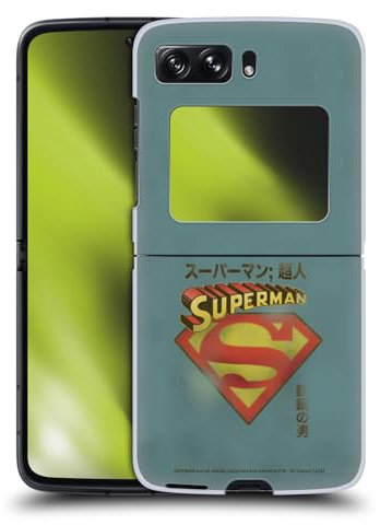 Head Case Designs Offizielle Superman DC Comics Japanisches Logo Vintage Mode Harte Rueckseiten Handyhülle Hülle Huelle kompatibel mit Motorola Razr 2022