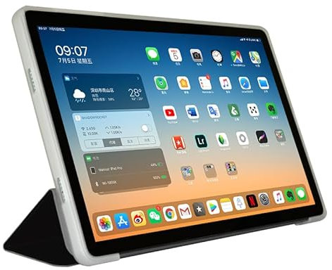 ELYCO Custodia Cover Compatibile con TECLAST M50/M50HD/M50 Pro, Sottile Leggero Cover con Multi-Angolo Regolabili, Custodia Magnetico in PU Case con Auto Sveglia/Sonno, Protezione Completa, Nero