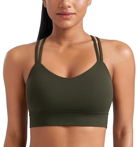 CRZ YOGA Softness Mold Butterluxe Sport BHS | Formschale, Leichter Halt, Yoga, Extrem Weich, Longline, Träger-Rücken, Rundhalsausschnitt, für Damen