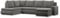 Mebligo - Ecksofa mit Schlaffunktion und 3 Bettkasten FORESTA 300x89x200 (BxHxT) Hellgrau - Ottomane Links Eckcouch, Couch U Form, Sofa Wohnzimmer, Sofas & Couches, Eckschlafsofa