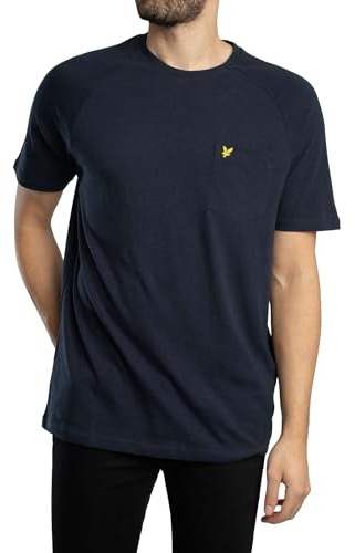 Lyle & Scott Herren Raglan-T-Shirt Aus Leinenmischung, Dark Navy, XL