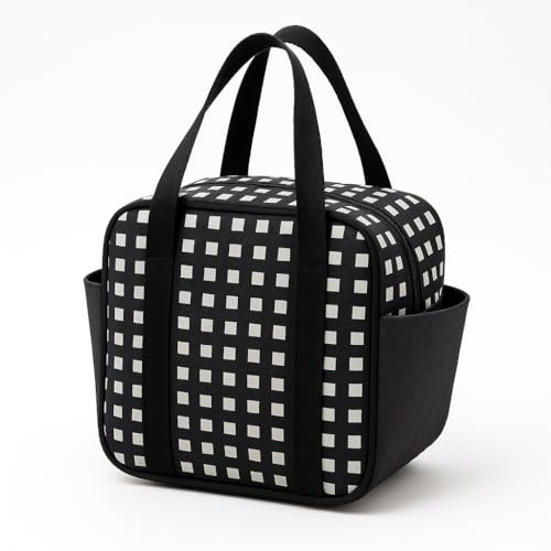 Urban Nest Borsa Pranzo Isolata per Adulti, Borsa Termica con Tasche Laterali, Borsa Frigo Riutilizzabile per Lavoro, Scuola, Picnic, Conservazione Cibo, Idea Regalo (24x14x20cm)