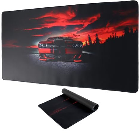 GmeDhc Schreibtischunterlage XXL Mauspad Gaming, Schreibtischunterlage Auto Maus Pad, 900x400 mm Großes Mauspad Gaming, Laptop Schreibtisch Unterlage