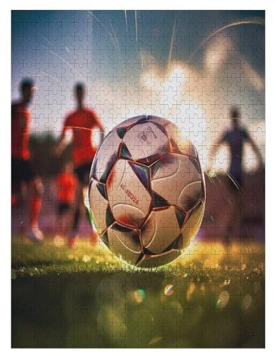 Holzpuzzle 500 Teile, Fußball Puzzles Erwachsene Und Kinder, Am Besten Für Die Familienspielsammlung 55×41cm