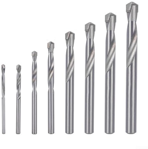 Gdfnmogo Lot de 8 forets M35 en alliage de cobalt, pointe en carbure de tungstène de 3 à 10 mm, pour acier inoxydable, acier trempé, métal abrasif, fonte, aluminium, bois,