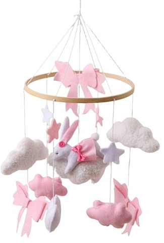 Mobile Für Kinderbett - -Schleifen Babybett Mobile,Rotierendes Sensorikspielzeug Für Und Mädchen Boheme Deko Für Schlafzimmer Stubenwagen Wohnzimmer