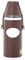 8oz Brown Leather & Stainless Steel Hip Flask with Engraving Plate