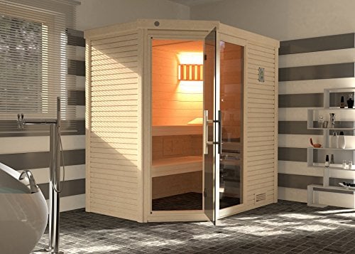 weka Massivholzsauna CUBILIS ECK Gr.1, wekaLine, inkl. Aufbau