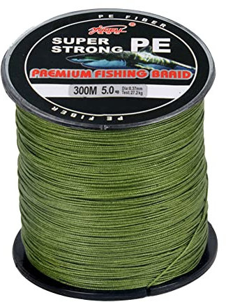 LSHEL-Lenza da pesca intrecciata, intrecciato con 4 fili, estremamente resistente, da 300 m, di alta qualità