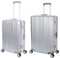 Travelhouse London · 2 teiliges Kofferset · Aluminium Rahmen · Polykarbonat Hartschale · Mittlerer Koffer 65cm & großer Koffer 75cm mit 4X 360° Silent Move Doppelrollen · Vol. M-67L · L-108L · Silber