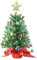 24 Inch Tabletop Christmas Tree, Artificial Mini Xmas Pine Tree with LED String Lights and Ornaments,Christmas Decoration Tree Decor-Red