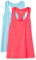 Amazon Essentials Canotta Tecnica Dorso Vogatore Elasticizzata Asciugatura Rapida (Anche in Taglie Forti) Donna, Pacco da 2, Rosa Fluo/Blu, XL