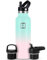 Insulated Water Bottle with Straw Lid Narrow - 590ml (3 Lids) - Cold 24hrs & Hot 12hrs Drinks - Double-Walled Stainless Steel Metal Leakproof Travel Sports Gym Camping & Hiking Hydration Flask