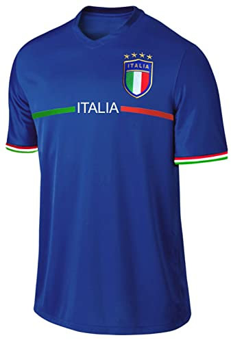 Blackshirt Company Italien Trikot Fußball WM EM Fan Trikot Blau Größe M