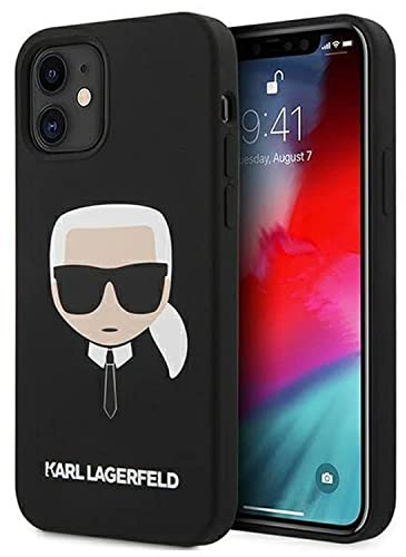 Karl Lagerfeld Schutzhülle für iPhone 12 MINI (flüssiges Silikon) Schwarz