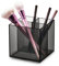 iDesign Make-up Organizer, Make-up und Pinselhalter mit 3 Fächern aus der Signature Series by Sarah Tanno, Schminkbehälter aus Kunststoff für Pinsel, Liner, Lippenstifte, Grau