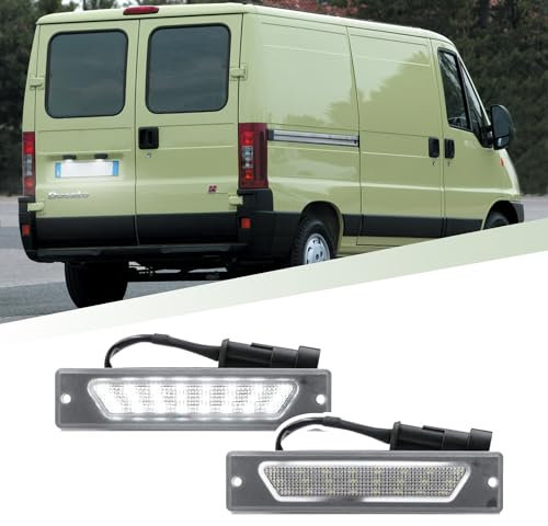 njssjd LED-Kennzeichenbeleuchtung für F.iat Ducato Kastenbus, Citroen Relais Jumper, Peugeot Boxer Box Bus 1994-2002 Canbus weiße LED-Tag-Lampen