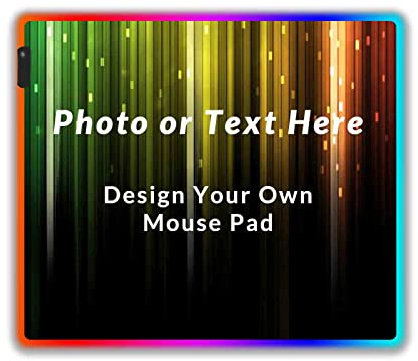 Personnalisé Tapis de Souris de Jeu RGB étendu, Tapis de Souris Surdimension Tapis de Bureau de Bureau antidérapant étanche avec 12 Modes d'éclairage, pour Clavier d'ordinateur Clavier 300x350x3mm